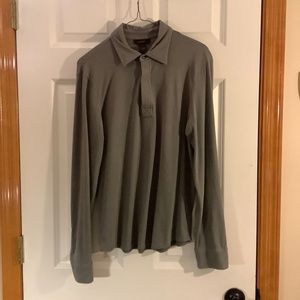 Express Button Up Unisex Grey Shirt